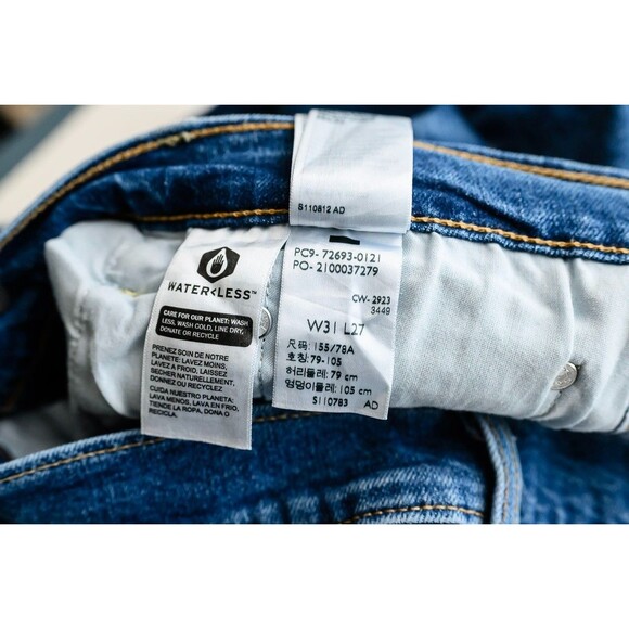 Levi's W31 L27 Ribcage Straight Ankle Jeans Denim buttonfly - Picture 5 of 8